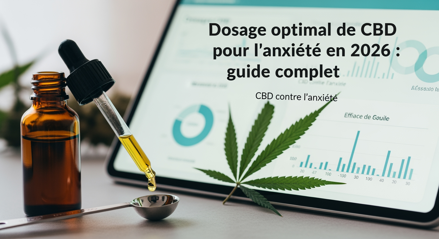 Dosage optimal de CBD pour l'anxiété en 2026 : guide complet